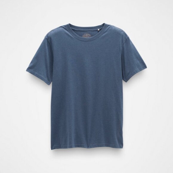 Prana Men's Crew T-Shirt, Denim Heather, Size Medium - Picture 2 of 4